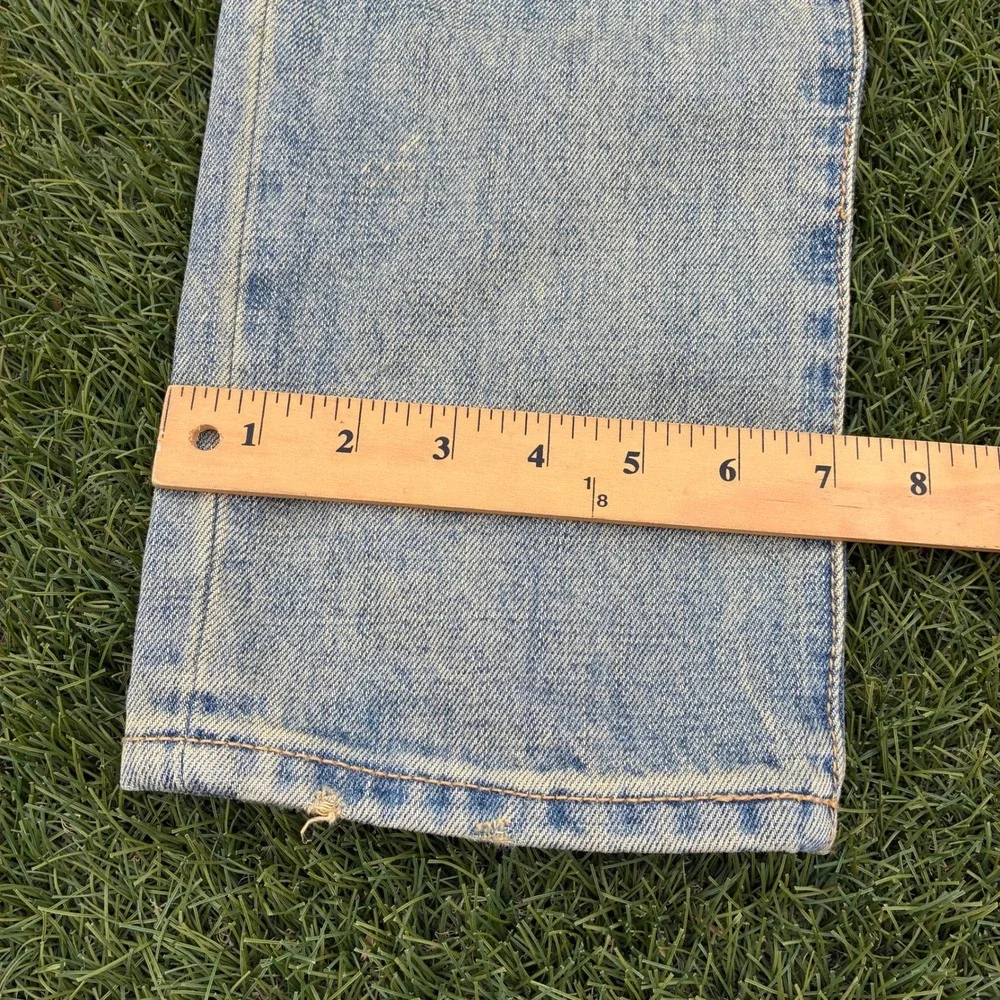 MNML Mens 30x31 Light Wash Straight Leg Denim Jeans Faded Acid Wash Streetwear